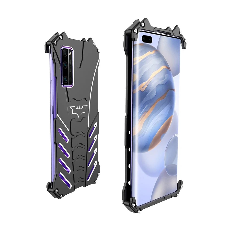 

Защитный чехол R-just для телефона Huawei Honor 30 20s 20i Pro, Металлический Алюминиевый противоударный чехол с защитой от падения, противоударные чехлы