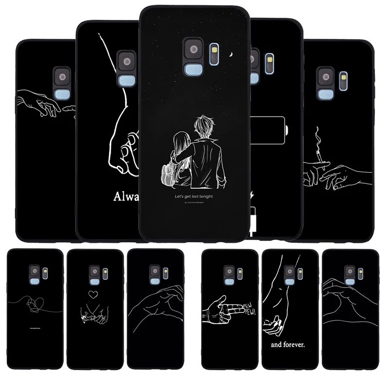 Черный ТПУ силиконовый мягкий чехол для телефона Samsung Galaxy S6 S7 EDGE S8 S9 S10 PLUS S10LITE NOTE8