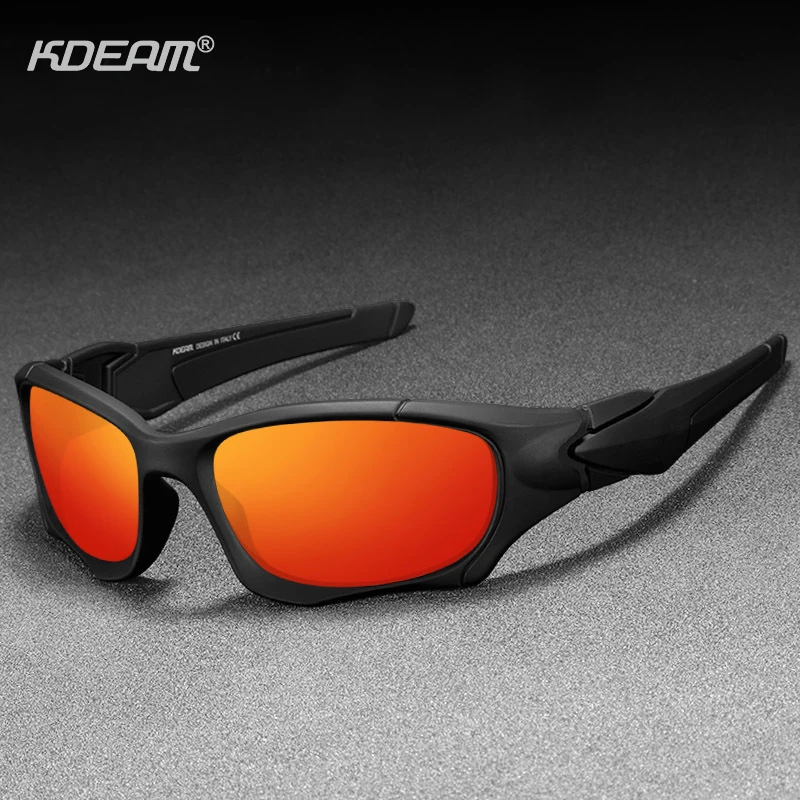 KDEAM брендовые уличные спортивные поляризованные солнцезащитные очки для мужчин