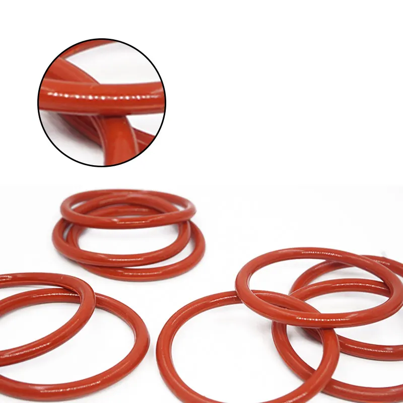 Красные силиконовые кольца из силикона/VMQ уплотнительное кольцо толщиной 4 мм
