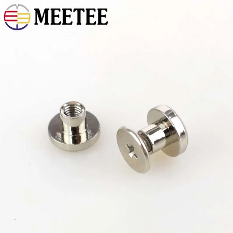 Meetee 10 Набор 8/10 мм плоская подошва винт металлическая пряжка Кнопка сделай сам