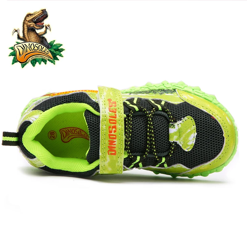 Dinoskulls Весенняя детская обувь для мальчиков 4 T Rex dinosaurkids теннисные светящиеся