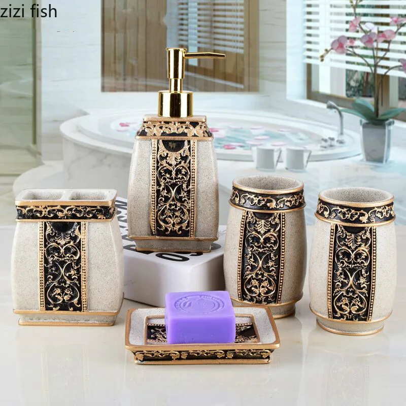 Европейский стиль принадлежности для ванной комнаты набор зубных щеток из смолы