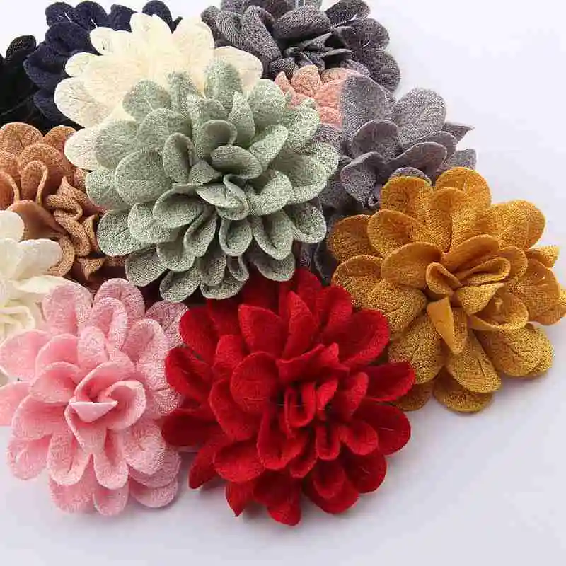 Mix Colors 10 шт. 6,2 см 2," Винтажные Твердые волосы цветок для волос Аксессуары Полиэстер Милые искусственные розы Ткань Цветы для головы одежда - Цвет: Mix Colors