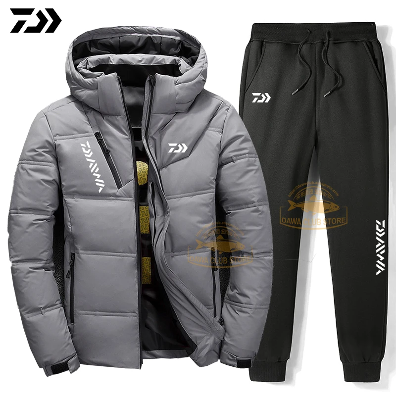 

Daiwa Fishing Suit Men Autumn Velvet Fishing Clothing Hooded Sports Hiking Fishing Jacket Outdoor Clothes Fishing Wear