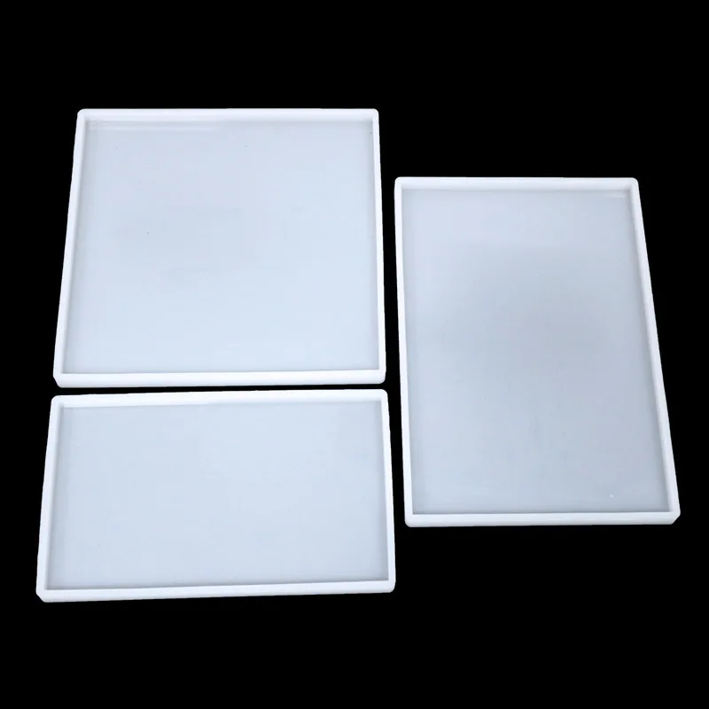 

Large Rectangle Coaster Molds for Resin Casting Silicone Coaster Molds for Fruit Cake Candy Food Holder Resin Tray Coaster Mold
