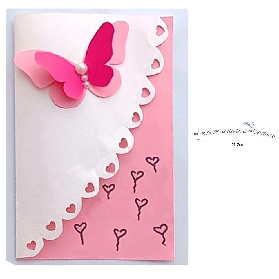 

Metal Cutting Dies DIY Etched stripe frame Dies Craft Paper Card Making Scrapbooking Embossing die stencils