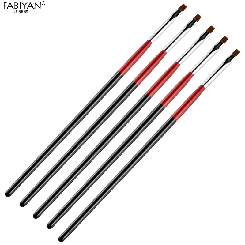 Набор кистей для дизайна ногтей 5 шт./компл. ручка рисования и инструмент гелевого