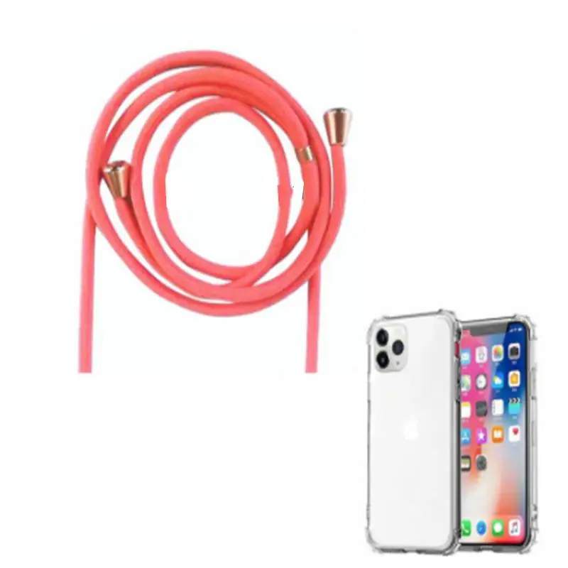 

Necklace iPhone 11 Case with Silicone TPU Pink