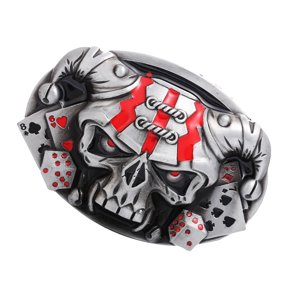 

Gothic Rock Punk 3D Skull Skeleton Head Belt Buckle Motorcycle Biker