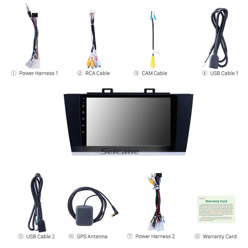 Автомобильный мультимедийный плеер Seicane 9 дюймов Android 1 GPS для Subaru Legacy 2015 2016 2017 2018