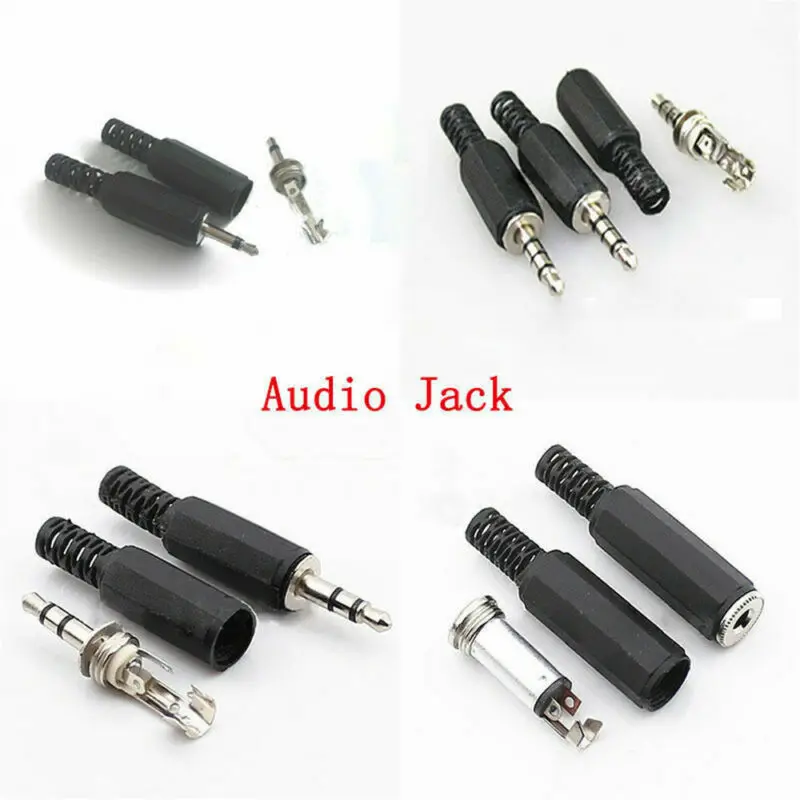 10Pcs 3.5mm 1/8" Male Mono Jack Plug Audio Stereo Connector Headphone New | Электроника