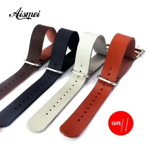 Ремешок ZULU из искусственной кожи для наручных часов, ремень НАТО браслет с имитацией кожаные часы, аксессуары для часов, 18 мм 20 мм 22 мм 24 мм