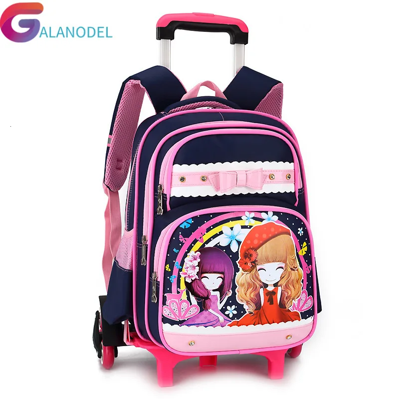 Сумки на колесиках для детей школьные сумки девочек рюкзаки путешествий
