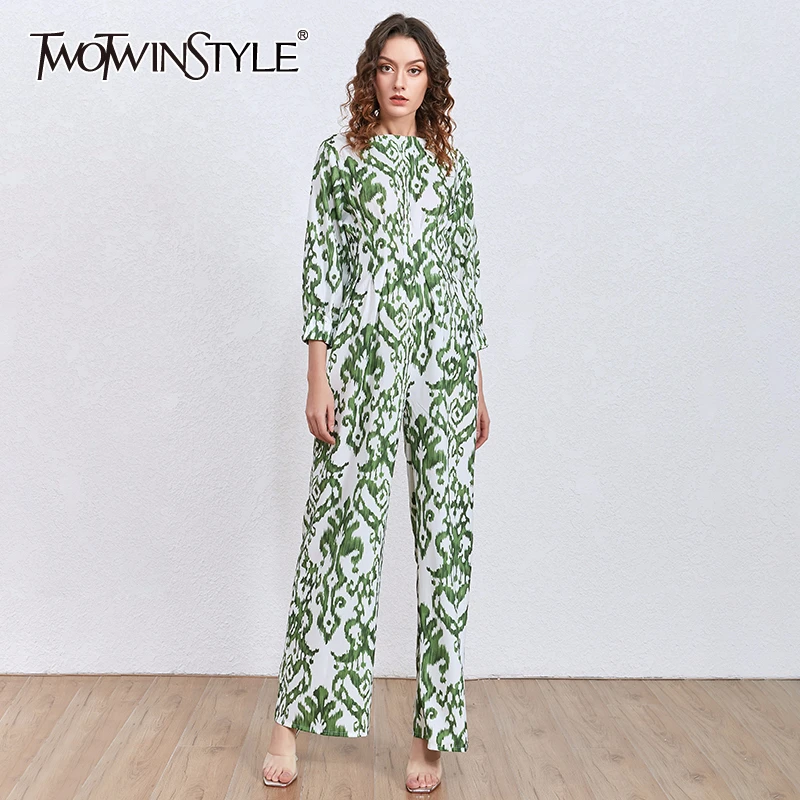 Женский Повседневный Комбинезон TWOTWINSTYLE весенне летний комбинезон с длинными