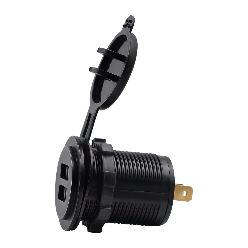 DC12-24V двойной USB зарядное устройство 5 В 2.1A водонепроницаемый мобильный телефон зарядное устройство для машины, лодки, мотоцикла аксессуары