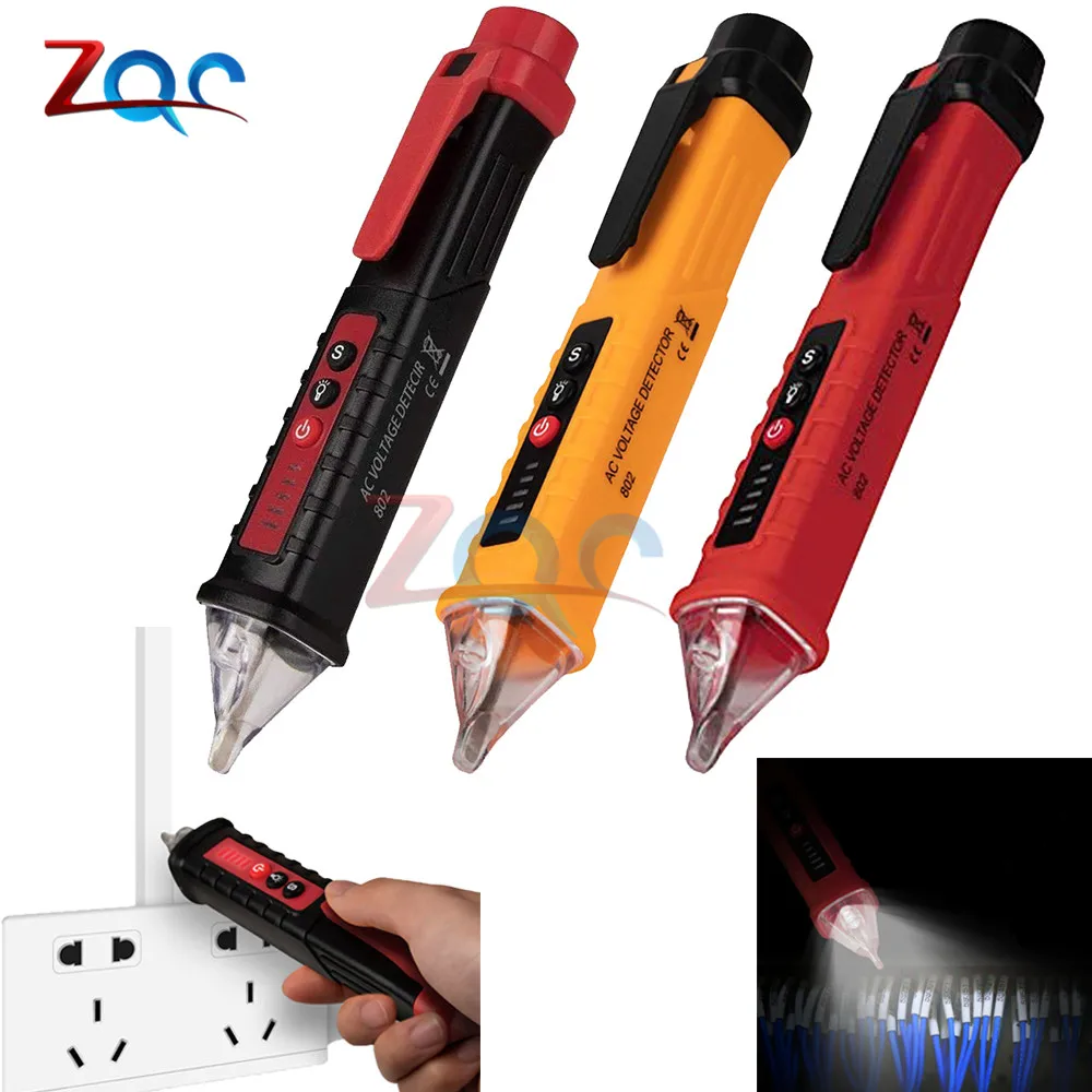 LED Digital 12V-1000V AC Voltage Detectors Non-Contact Socket Wall Tester Pen Voltmeter Meter Volt Current Electric Test Pencil |