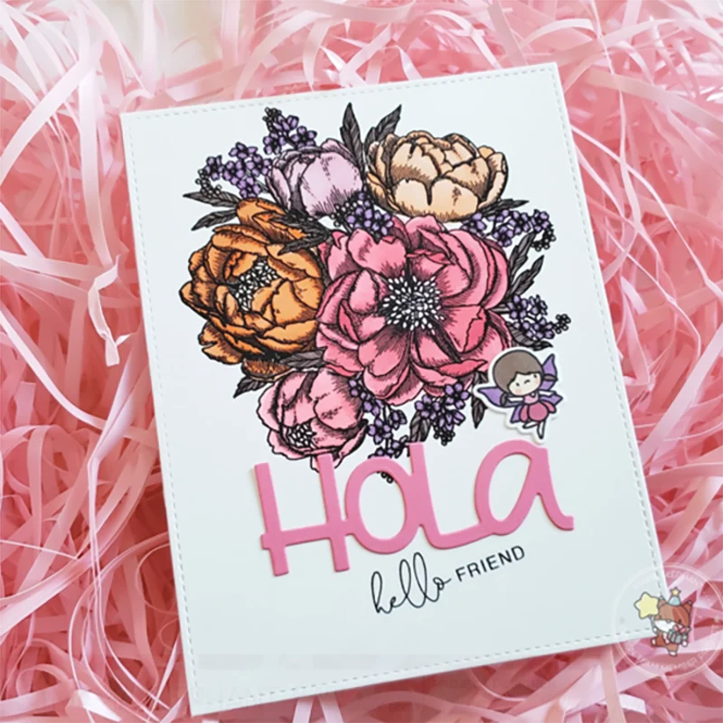 

BIG SPANISH WORDS Arrival Metal Cutting Dies Scrapbook Diary Decoration Stencil Embossing Template DIY Greeting Card Handmade