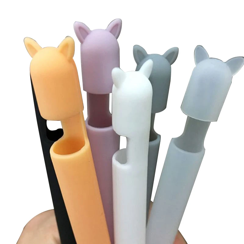 Для Apple Pencil 1 2 чехол КРЫШКА ДЛЯ iPencil iPad Pro планшет сенсорный Стилус колпачок милый кошачий ухо прокрутка силиконовый чехол