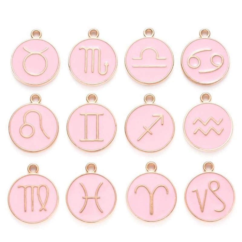 

24 шт. 12 созвездия Зодиака Подвески со знаком Подвески астрологический гороскоп Подвески бусины для DIY Ювелирные изделия рукоделие