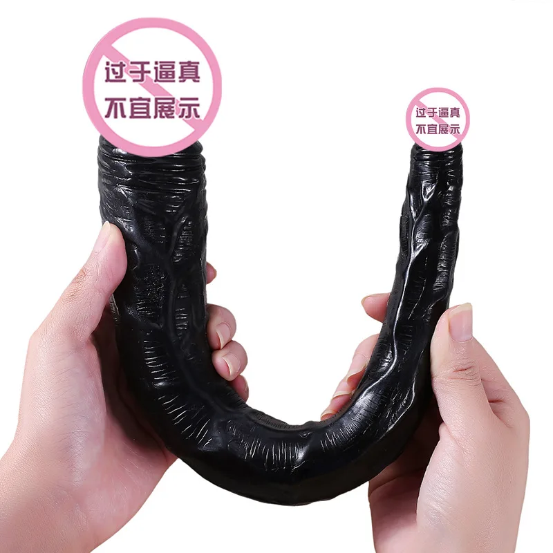 Очень длинный двойной большой реалистичный фаллоимитатор для лесбиянок