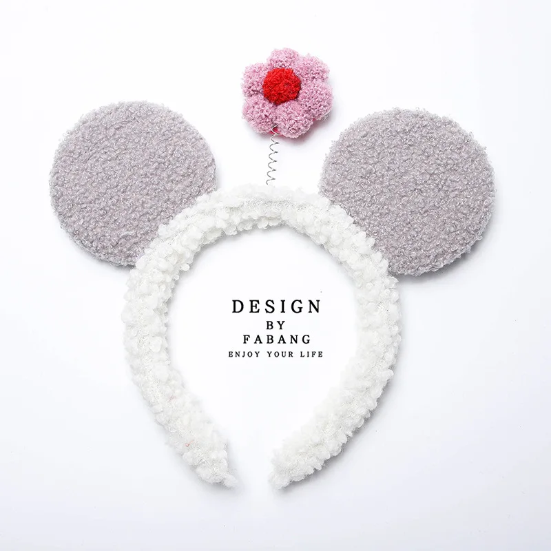 1PCS Cute Sun Flower Hair Holder Hairbands Fleece Bow Animal Ears Headband For Women Girls Turban Fashion Accessories | Дом и сад