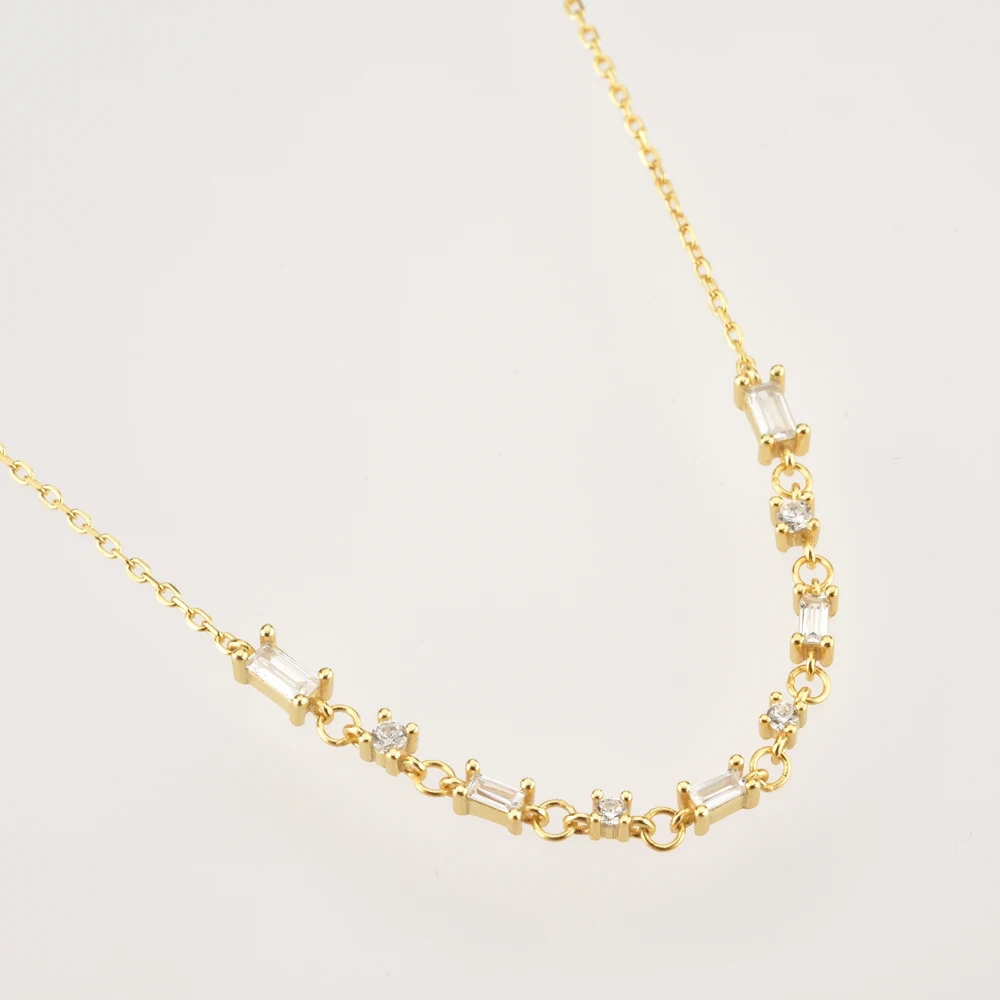 Цепочка-чокер ANDYWEN из стерлингового серебра 925 пробы с искусственным цирконием