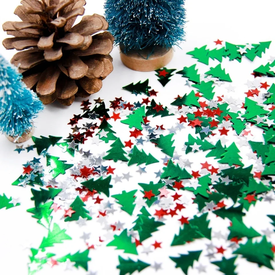 15g/Bag Christmas Series Confetti Sequins Xmas Colorful Tree/Santa Claus Table Decorations New Year Party DIY Supplies - купить по