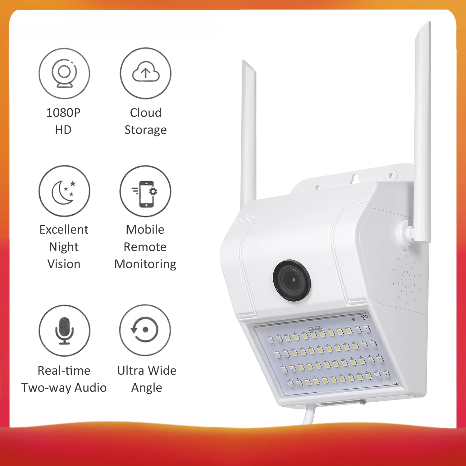 WI-FI 1080P IP Камера Беспроводной Камеры Скрытого видеонаблюдения наружный настенный