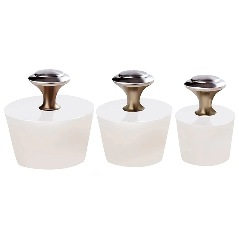 

3 PCS Bathtub Plug, Silicone Tub Stopper Drain Plug for Kitchen, Bathroom and Laundry Sink Drains, Bath Tub Stoppers