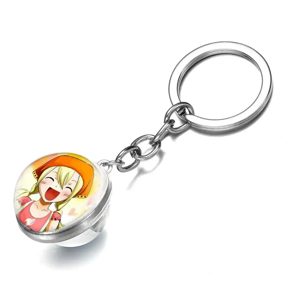 Хит продаж брелок с аниме Фея хвост Natsu Люси счастливый кот искусство фото