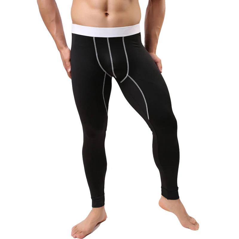 

Winter Thermal Underwear Men Long Johns Sexy Mens Under Pants Bottoms Pajama Low Rise Tight Legging Pouch Thermal Wear