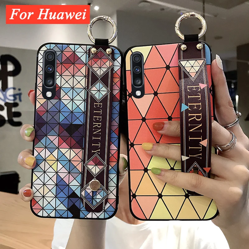 Для Huawei P20 Lite 2019 P30 Pro Чехол из ТПУ с геометрическим браслетом чехол для P Smart Z Mate 20 Y9