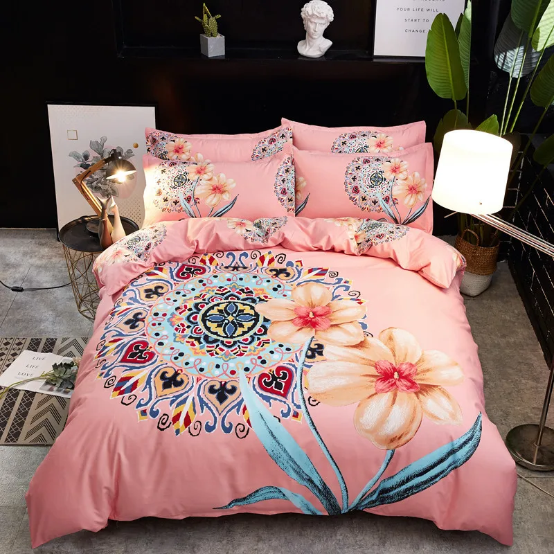

Home textile version four-piece thick sanding quilt cover bedding