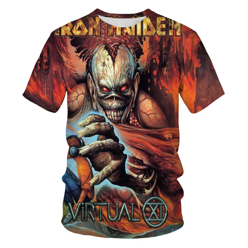 

Men's Clothing 2020 New Mens Summer Skull Print hip hop Men Short Sleeve T shirt 3D print t Shirt Casual Oversized T-shirt