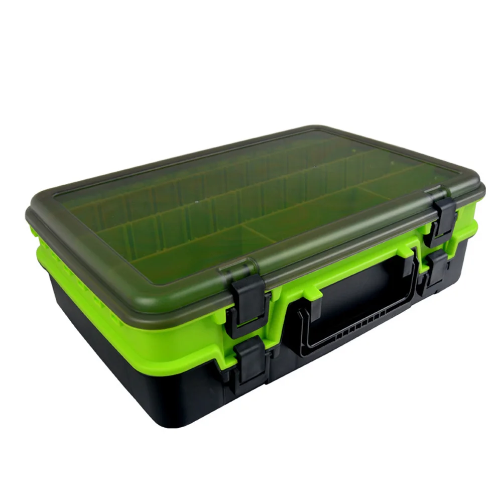 

Fishing Box Double Layer Fishing Tackle Boxes Large Capacity Fish Bait Lures Hooks Storage Box Fishing Accessory