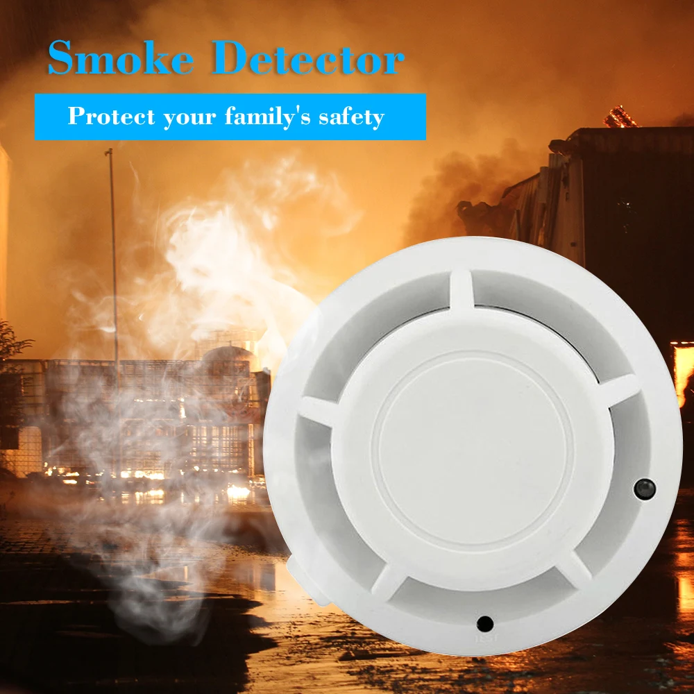 Fire Alarm Sensor Independent Sensitive Smoke Detector Tester Home Security System for Kitchen Hotel Cafe | Безопасность и защита