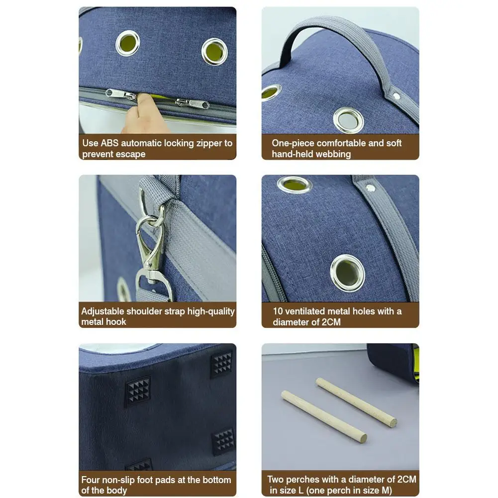 Птица Попугай Carrier Рюкзак Дорожная клетка для птиц из дышащего материала с