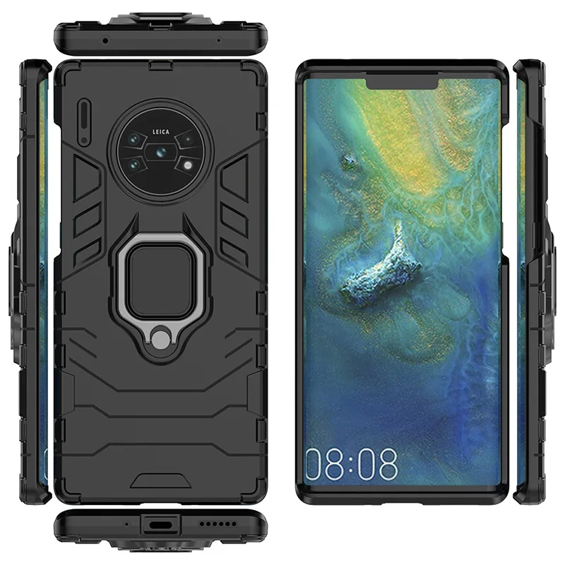 Bumper Case For Huawei Mate 30 pro Magnetic Car Holder Anti-Fall Soft Shockproof Full Back 20 Lite | Мобильные телефоны и
