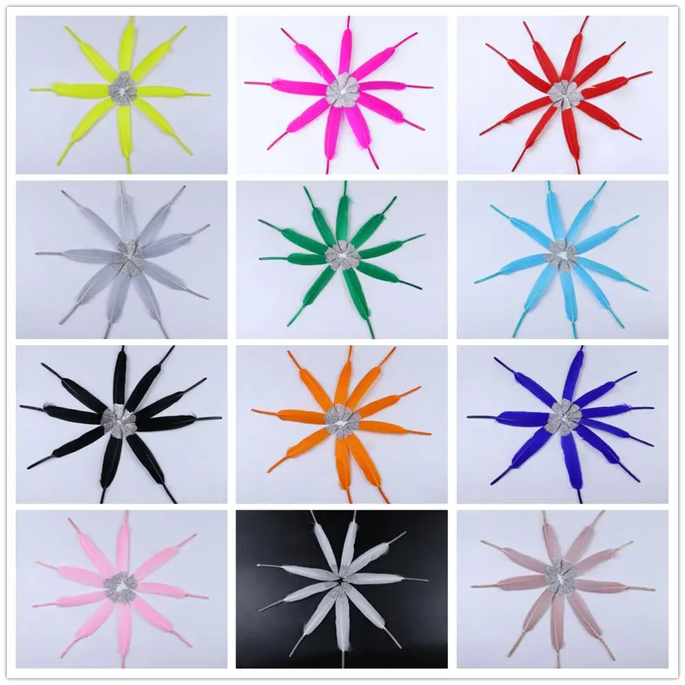 Оптовая продажа блестящие серебряные гусиные утиные перья 4 6 дюймов для