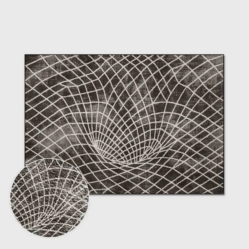 

Modern Abstract Area Carpet Black And White Geometry Striped Carpets For Living Room Rug Mat Non-slip Kitchen Area Bedroom Floor