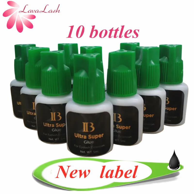 Free Shipping 10 bottles/lot IB Ultra super Glue Individual fast drying eyelash extensions glue green cap 5ml/bottle
