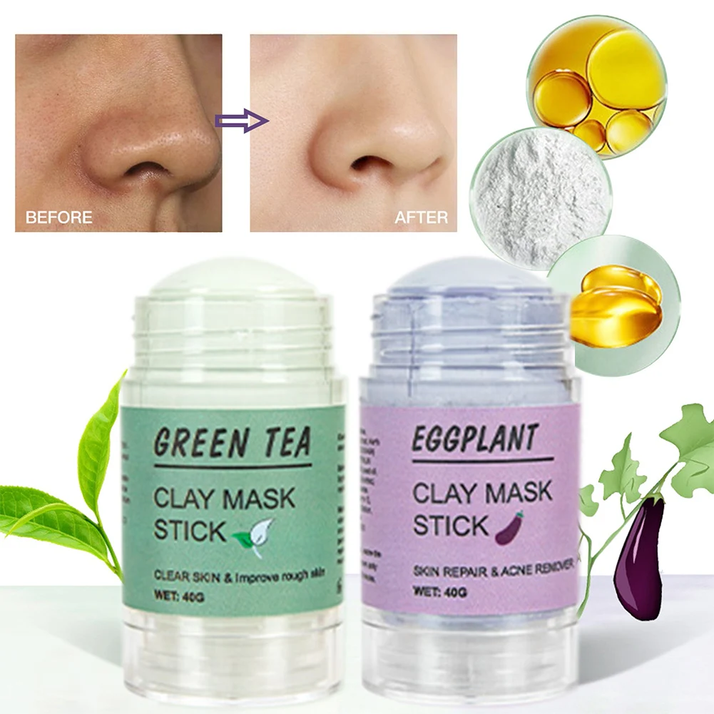 

Purifying Clay Stick Mask for Face Moisturizes Oil Control Deep Cleaning Blackhead Remover Face Mask for All Skins Skin Care