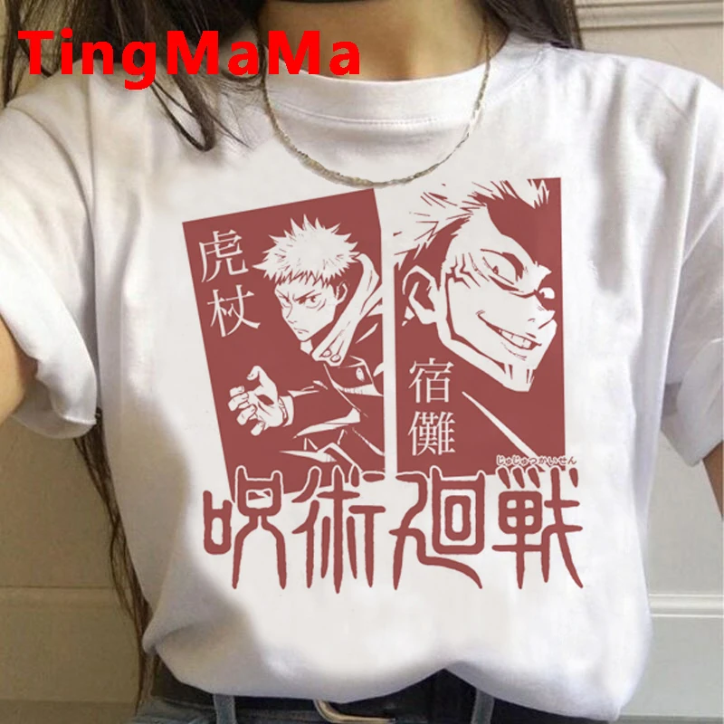 2021 новая японская аниме Jujutsu Kaisen футболка для мужчин Kawaii летние топы Yuji Itadori