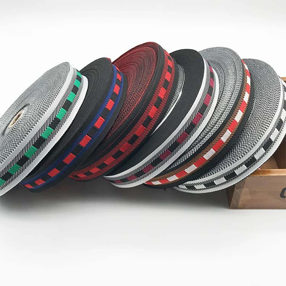 50 ярдов 2 5 см Полиэстеровые эластичные ленты полосатая шапочка цветная лента для