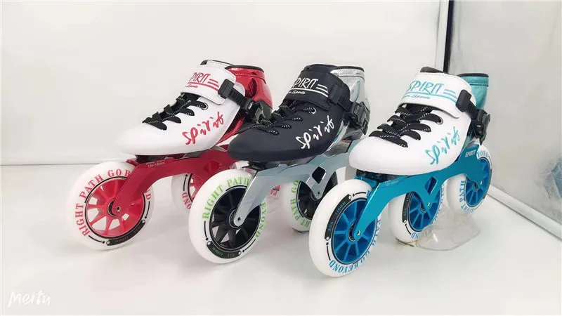 Углеродное волокно встроенные скоростные коньки Patines 3 4 колеса профессиональная гоночная обувь для марафона асфальта наземного дорожного катания 85A30-45
