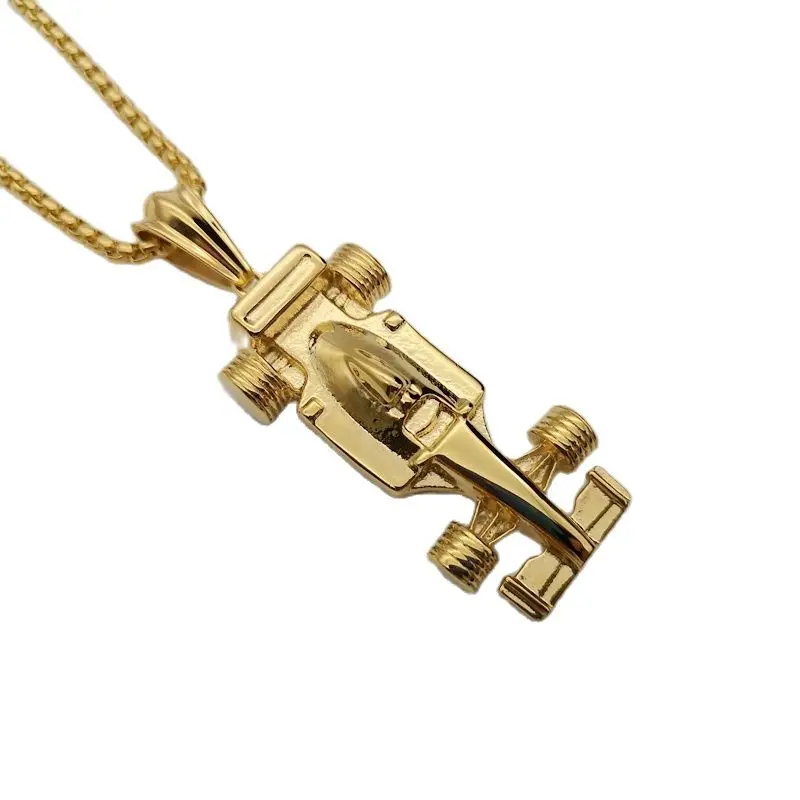 Ожерелье с подвеской в виде гоночного автомобиля F1 из нержавеющей стали 316L |