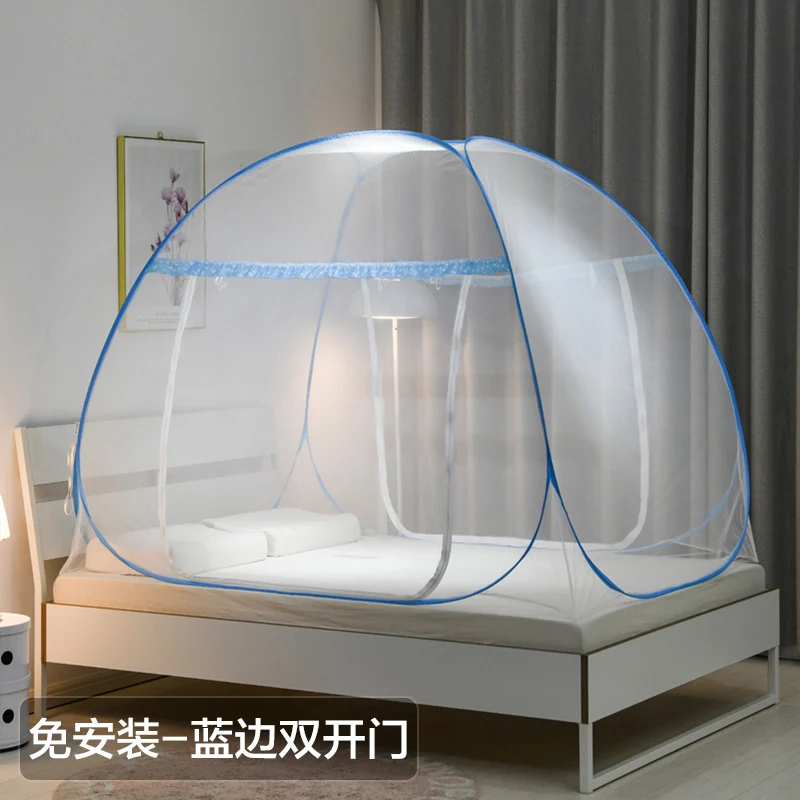 

Yurt Free Installation Bed Mosquito Net Anti Drop Bracket Mosquito Net Luxury Modern Simple Baldacchino Bed Decoration EB50WZ