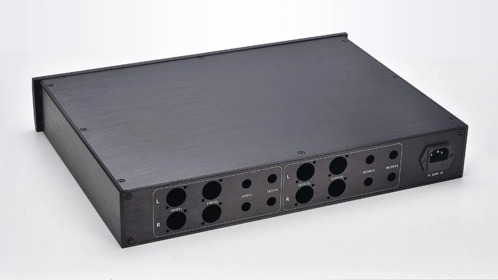 BZ4307 черный полностью алюминиевый предусилитель корпус XLR Предварительный усилитель чехол аудио шасси 430 мм* 70 мм* 308 мм