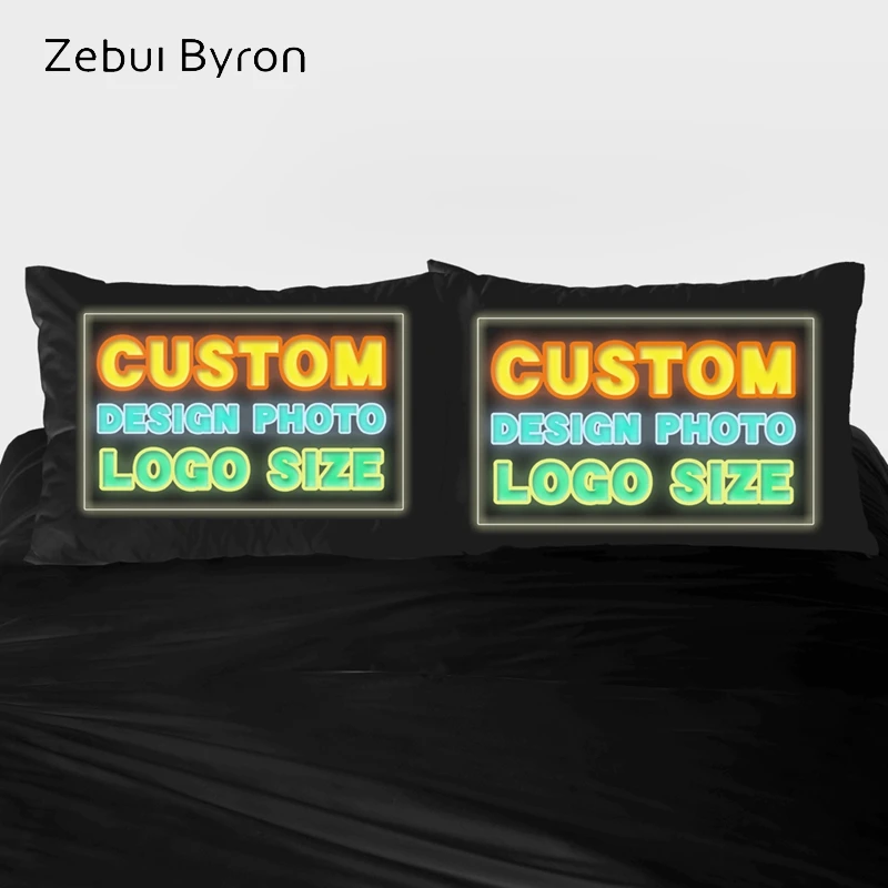 Чехол с 3d подушкой индивидуальный дизайн/фото/логотип 2 шт. чехол для подушки 50x7